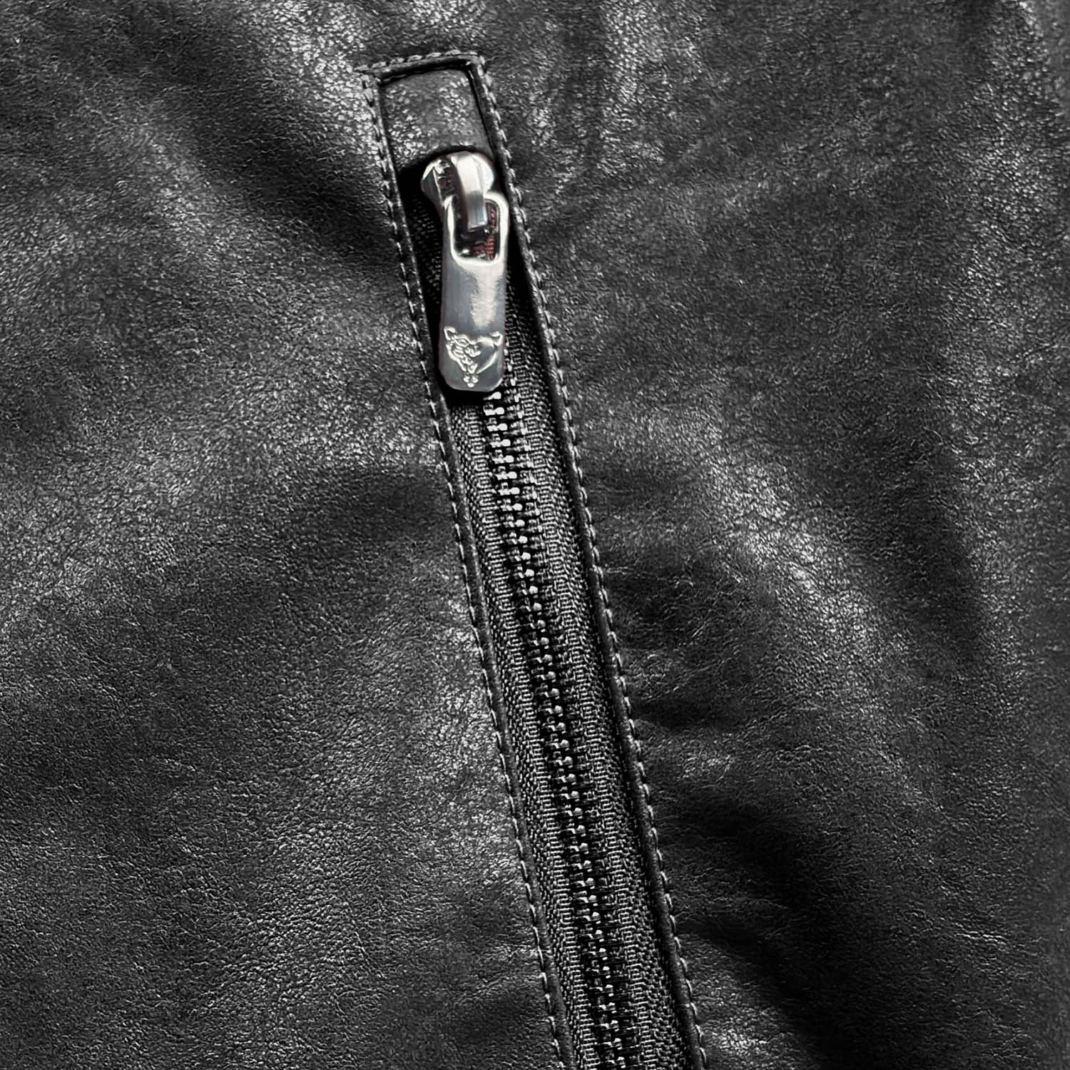 DA BIG M LEATHER JACKET BLACK
