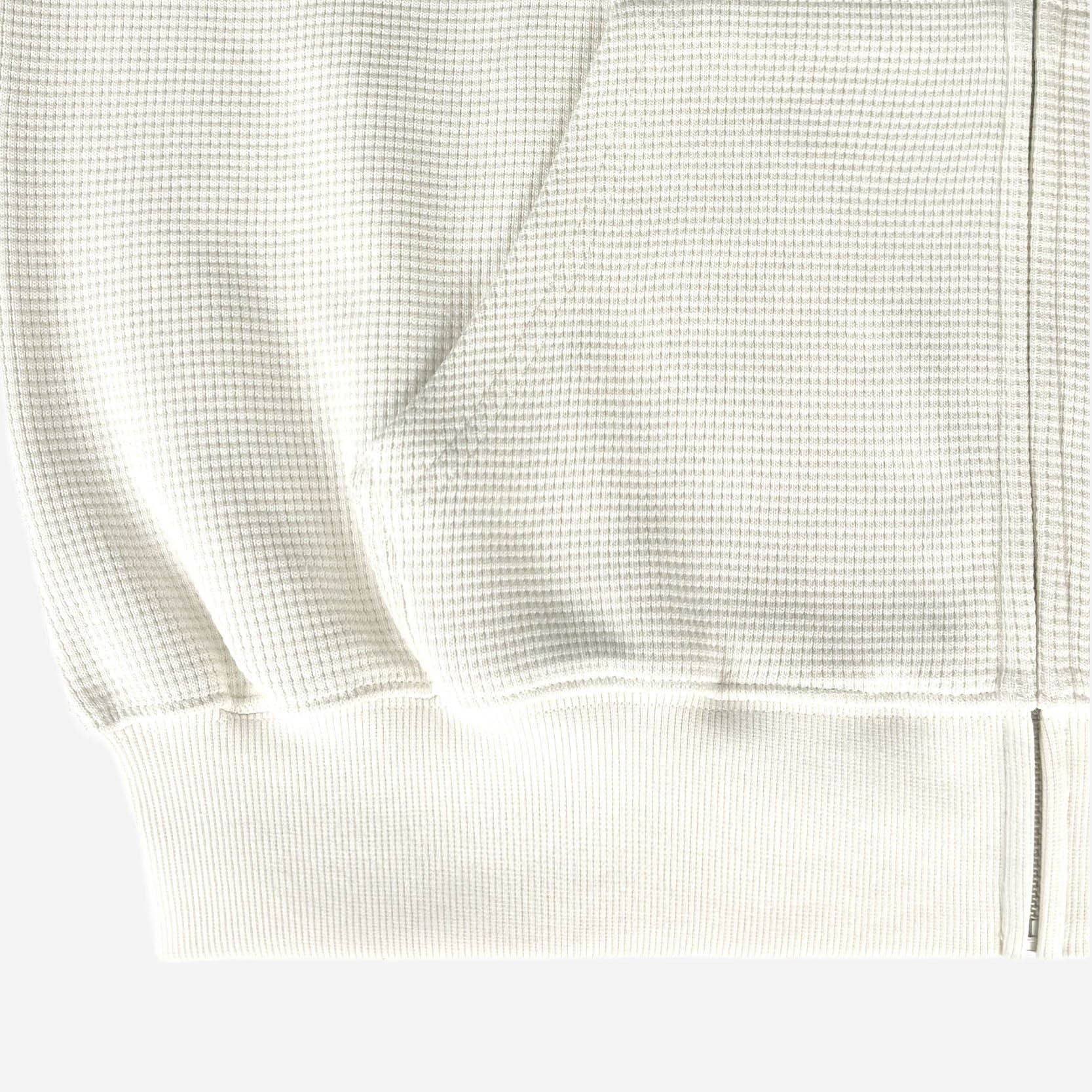 LEGACY WAFFLE ZIP HOODIE CREAM