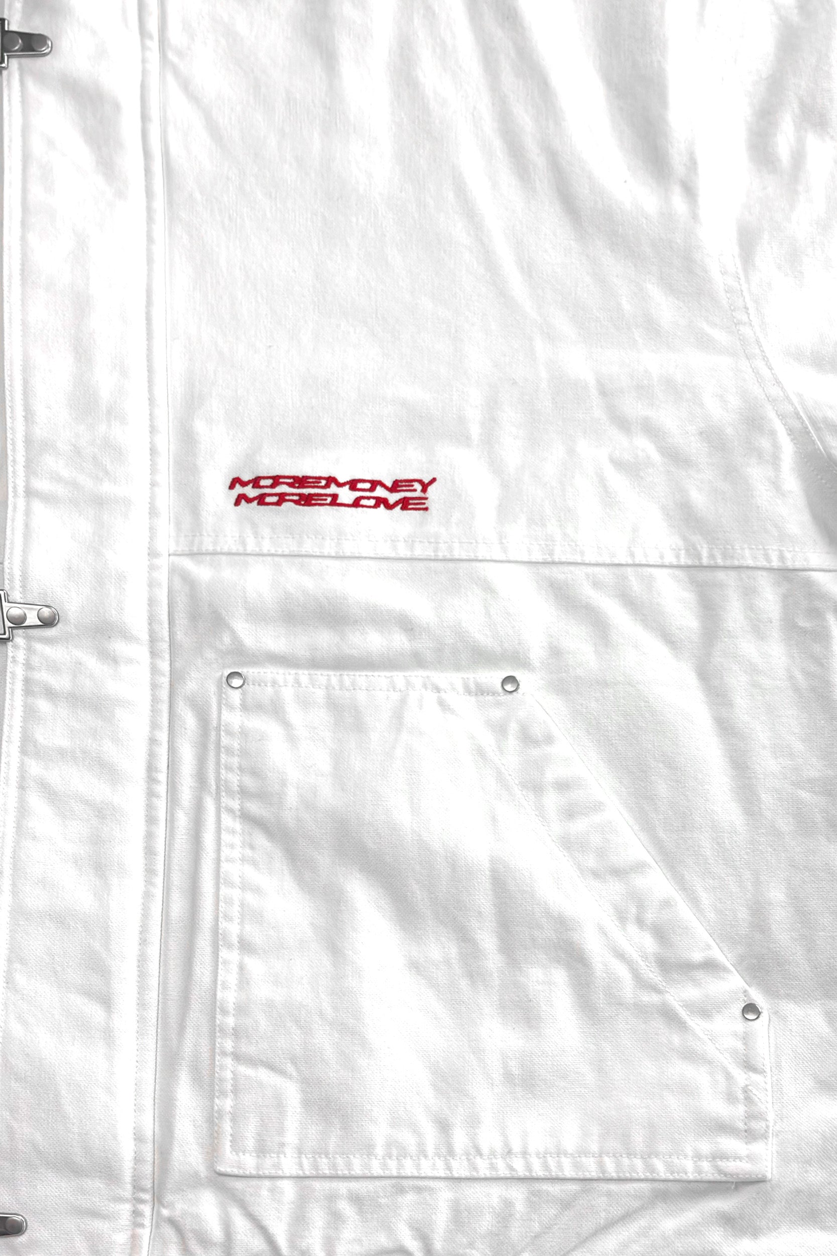 UTILITY CANVAS JACKET WHITE DUST