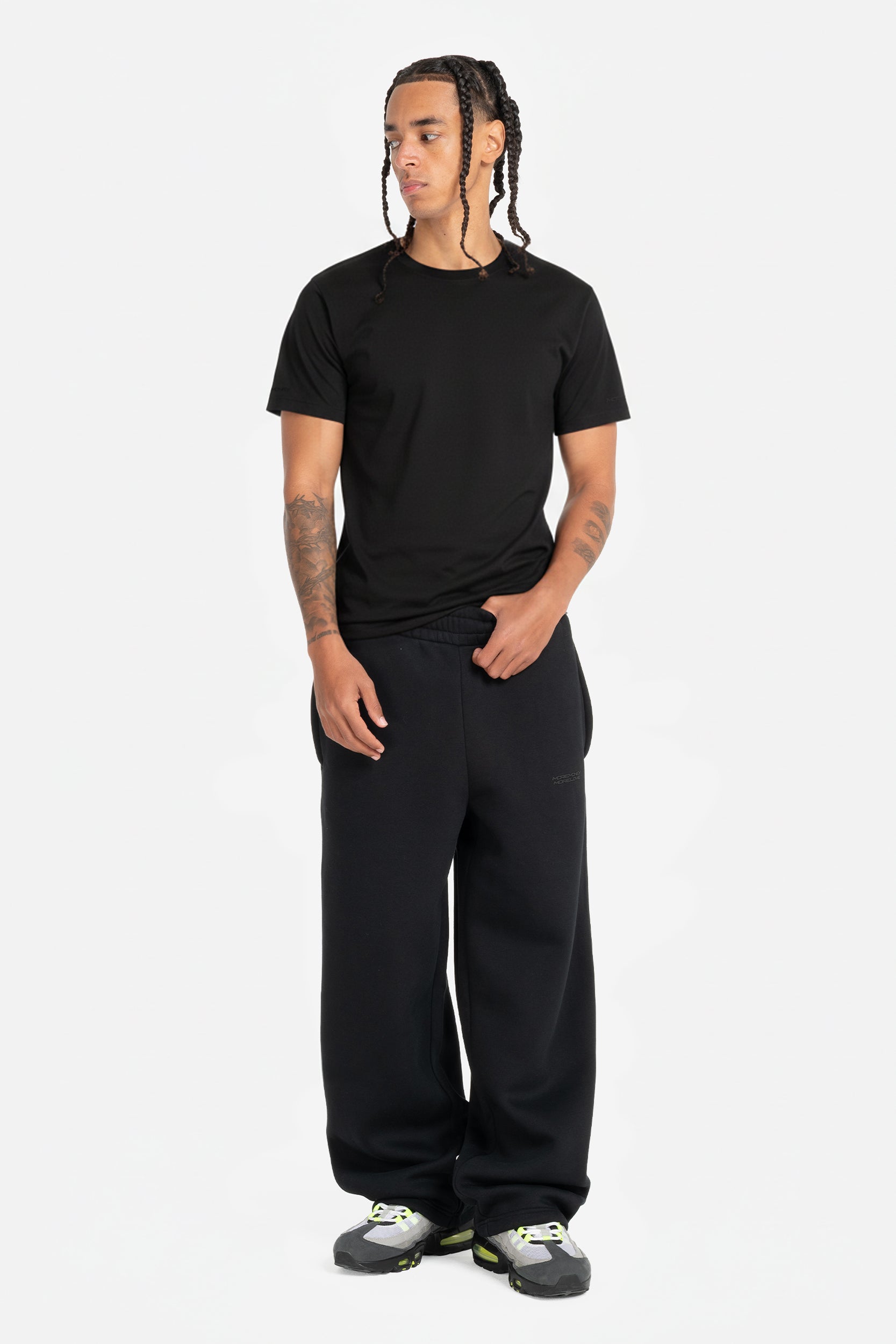 SLIM FIT TEE BLACK (2-PACK)