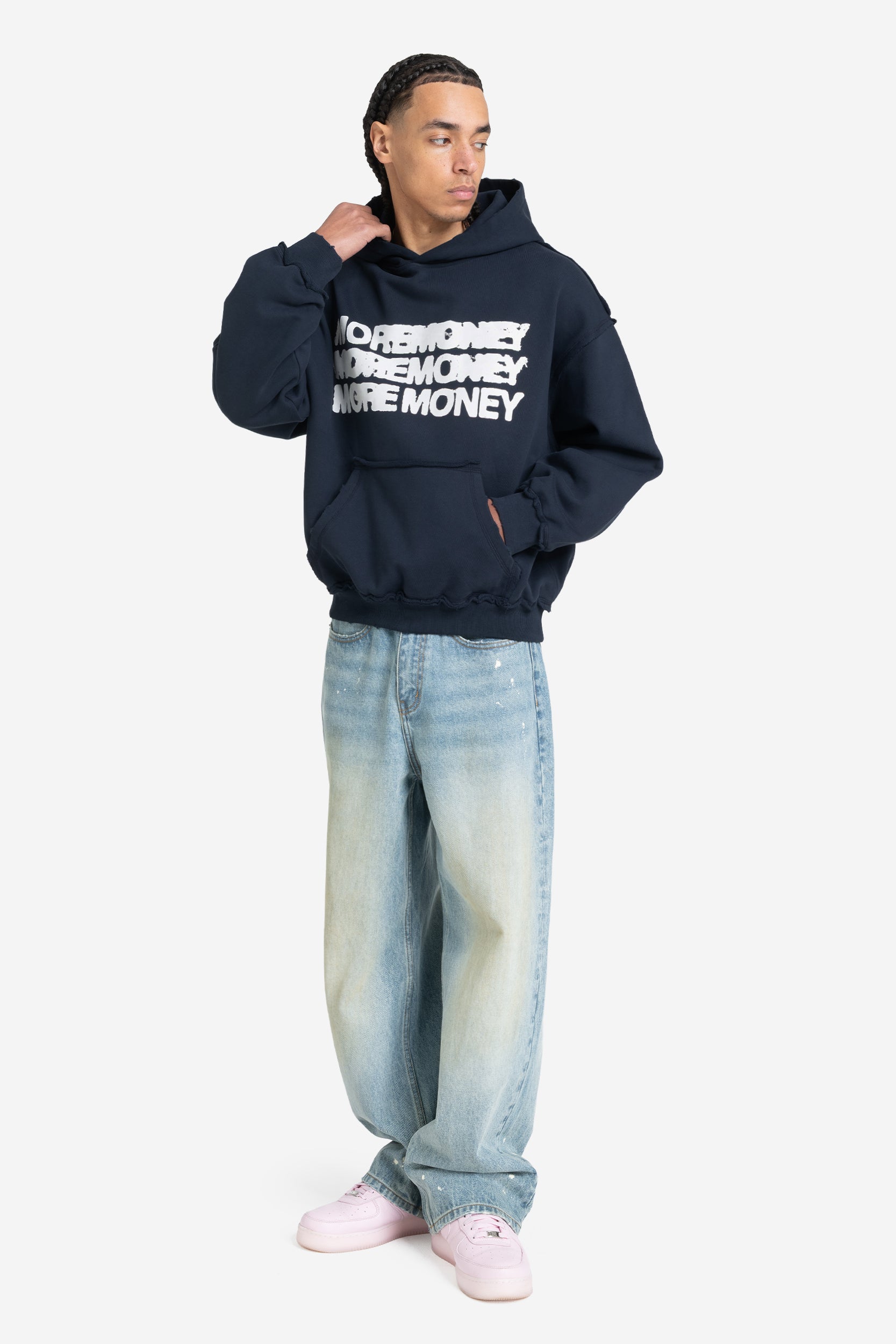 TRIOLOGY HOODIE NAVY + UTILITY DENIM VINTAGE BLUE