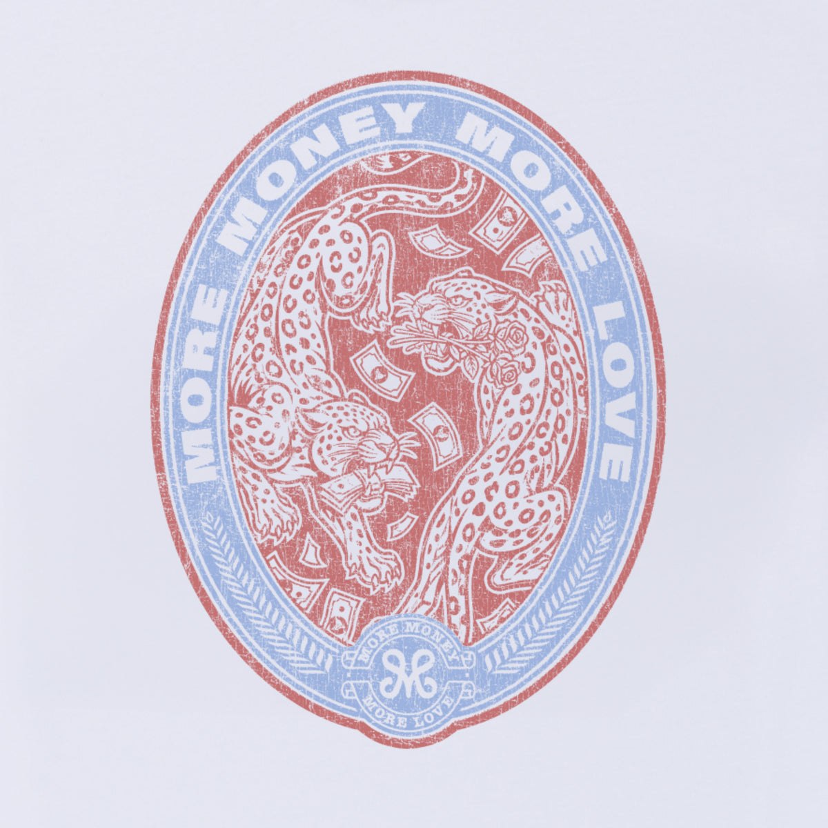 LEOPARD TEE WHITE + BASE DENIM DUNE