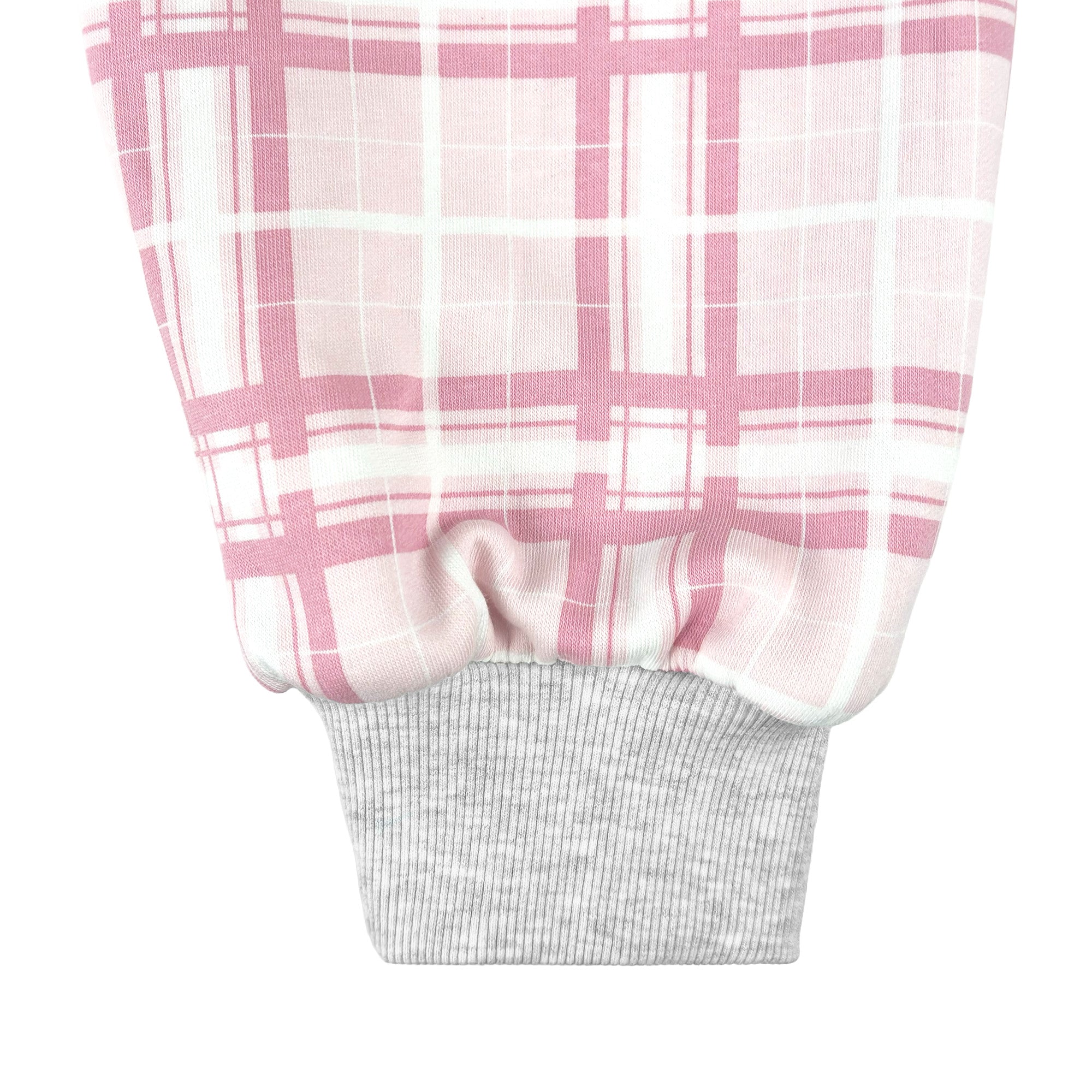 REVERSIBLE PLAID ZIP HOODIE PINK