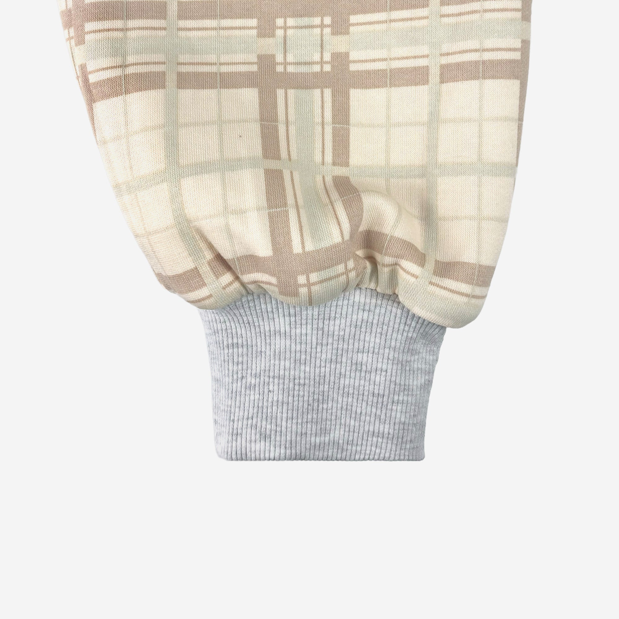 REVERSIBLE PLAID ZIP HOODIE CREAM