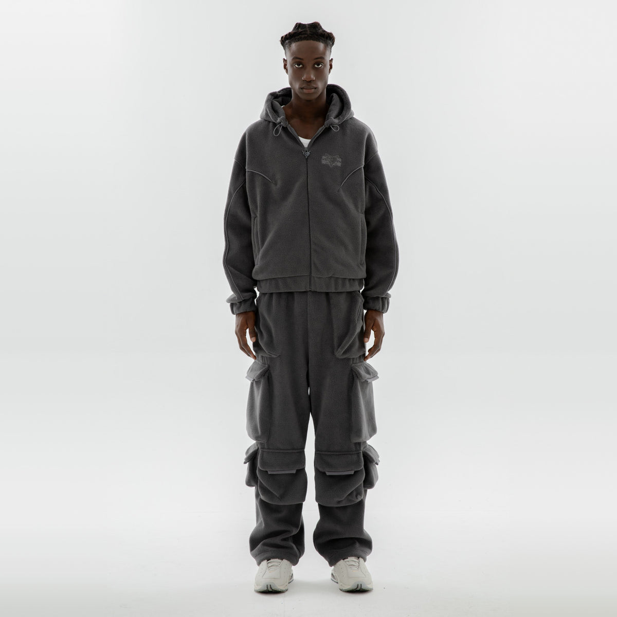 STAR WREATH FLEECE ZIP TORNADO GRAY 