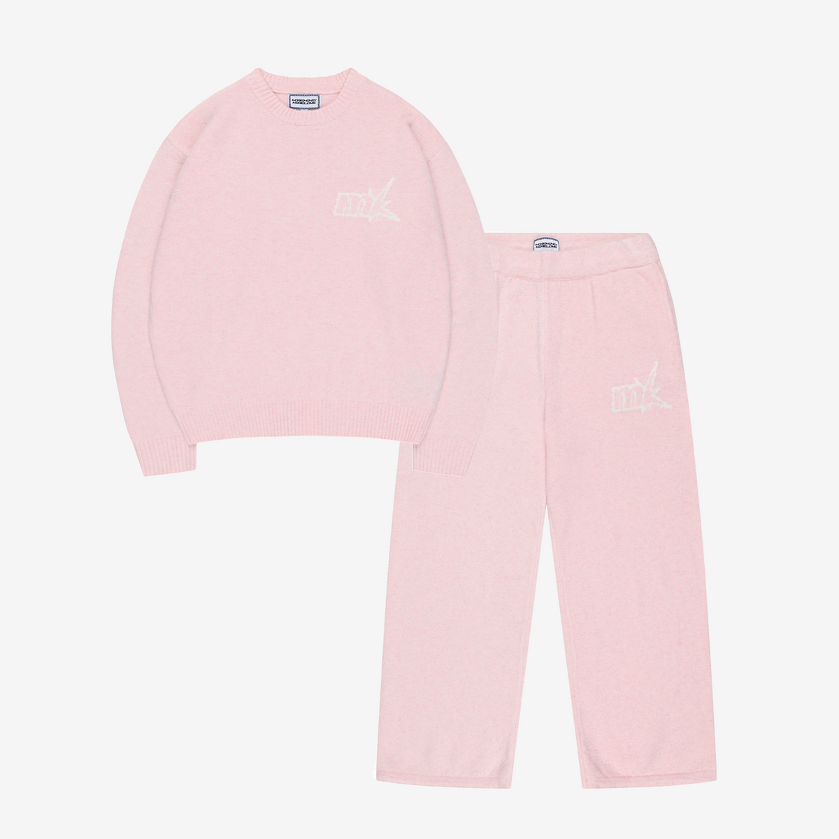 FUZZY KNIT SET PINK