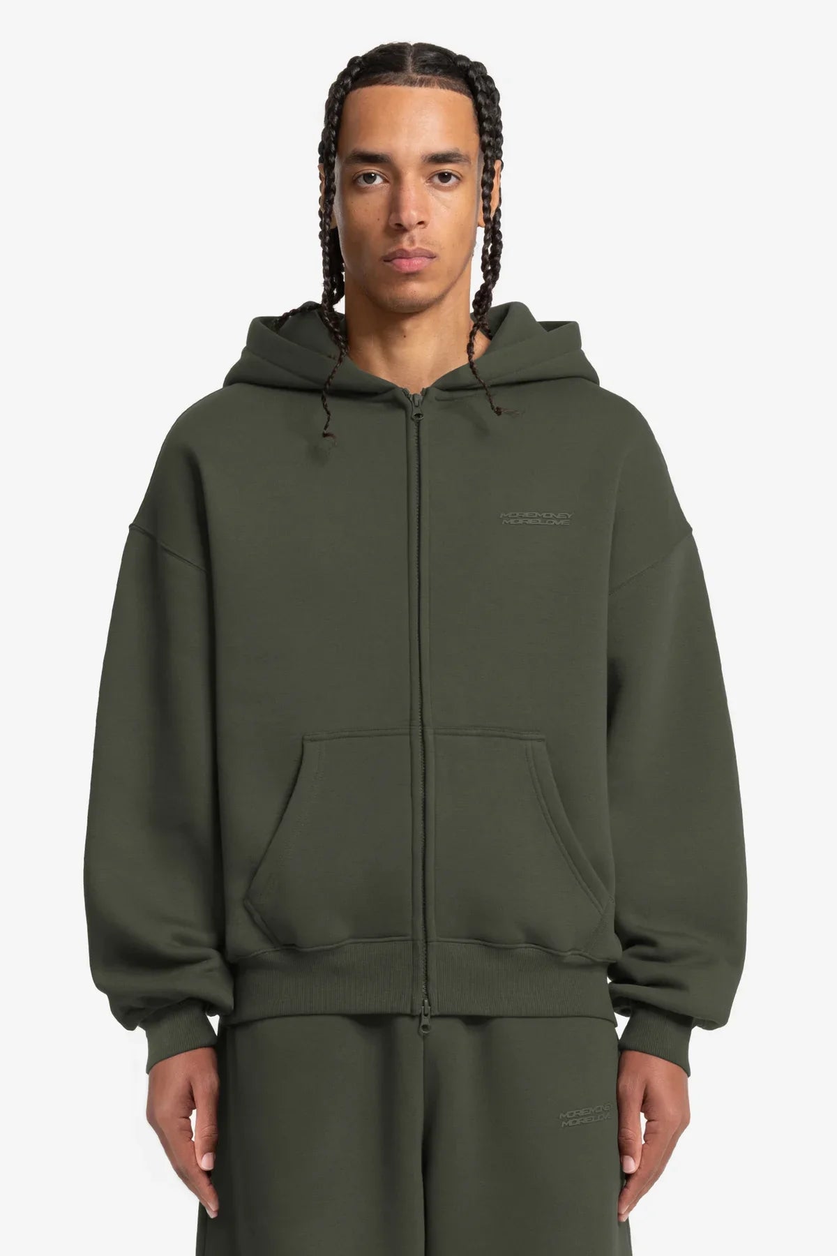 CLOUDS ZIP + JOGGER OLIVE