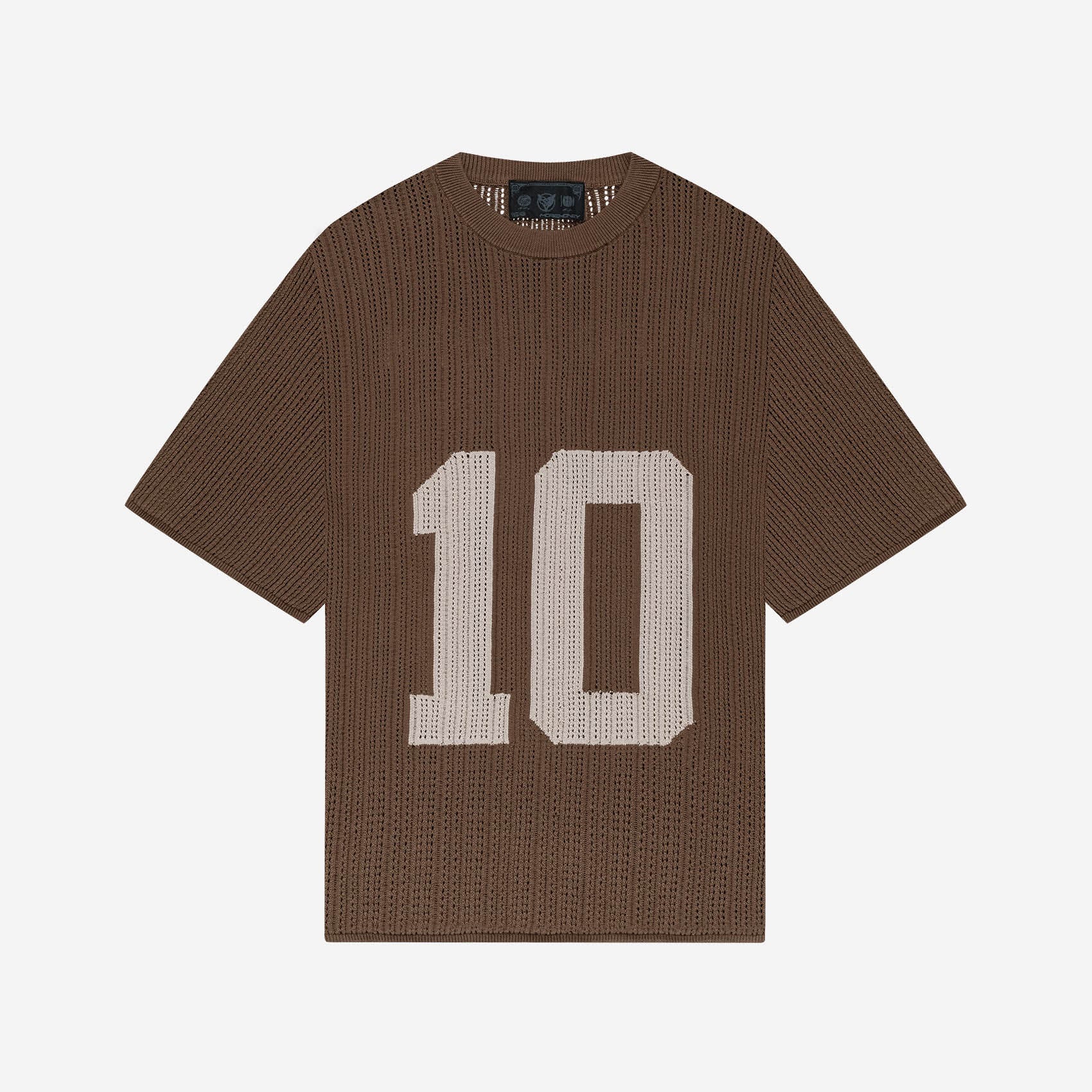 KNIT TEE JERSEY BROWN