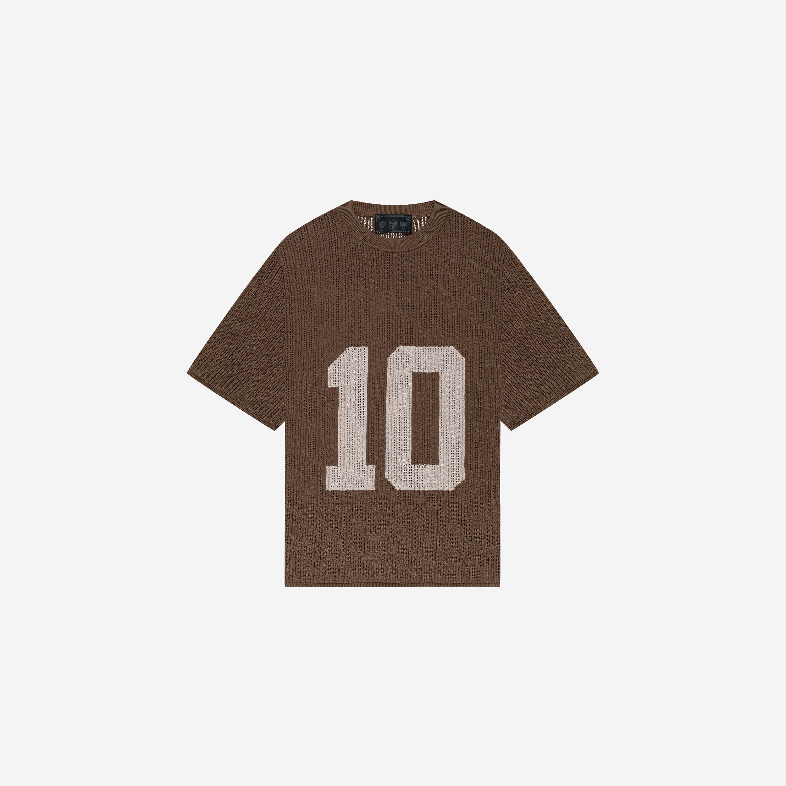 KNIT TEE JERSEY BROWN