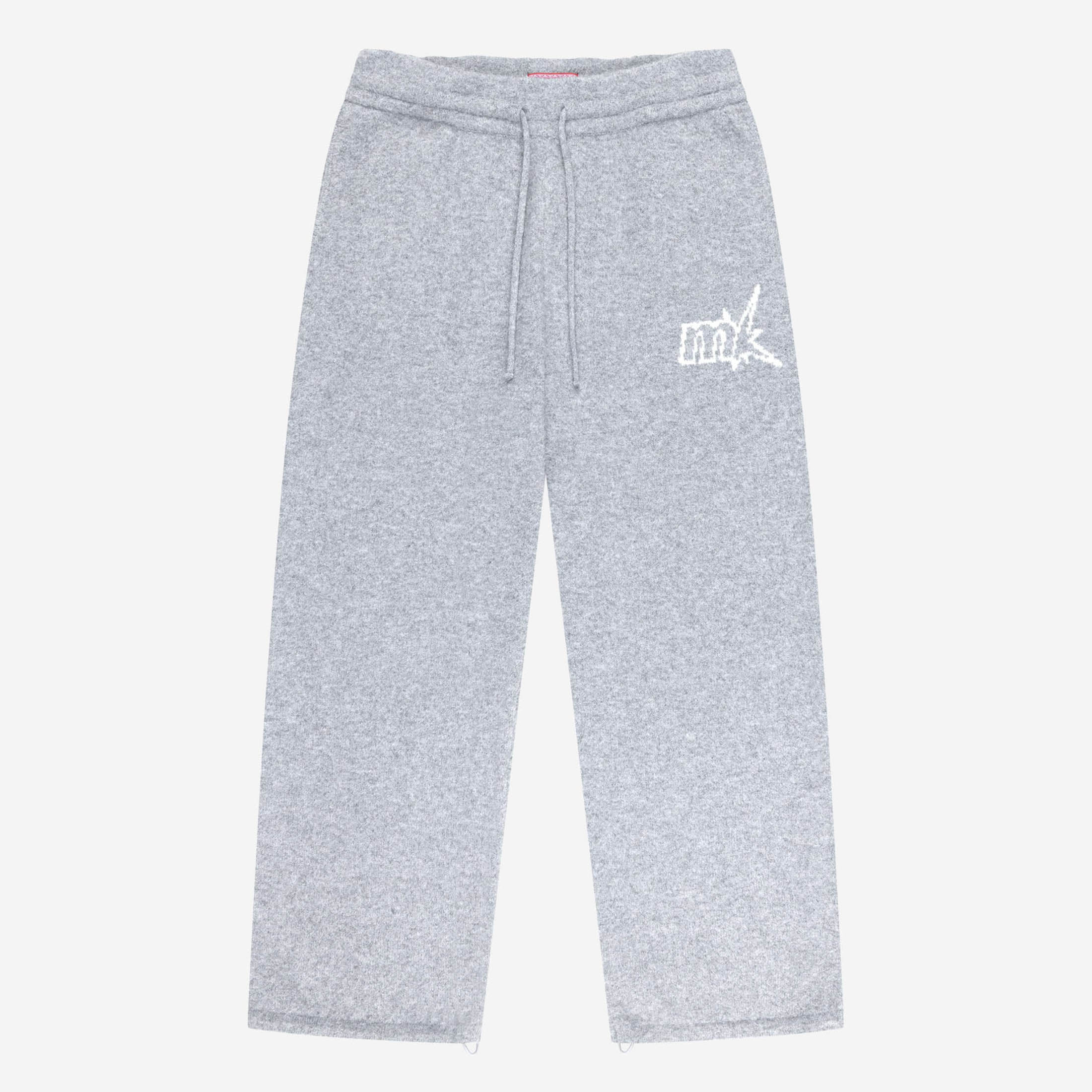 FUZZY KNIT JOGGER GREY MELANGE