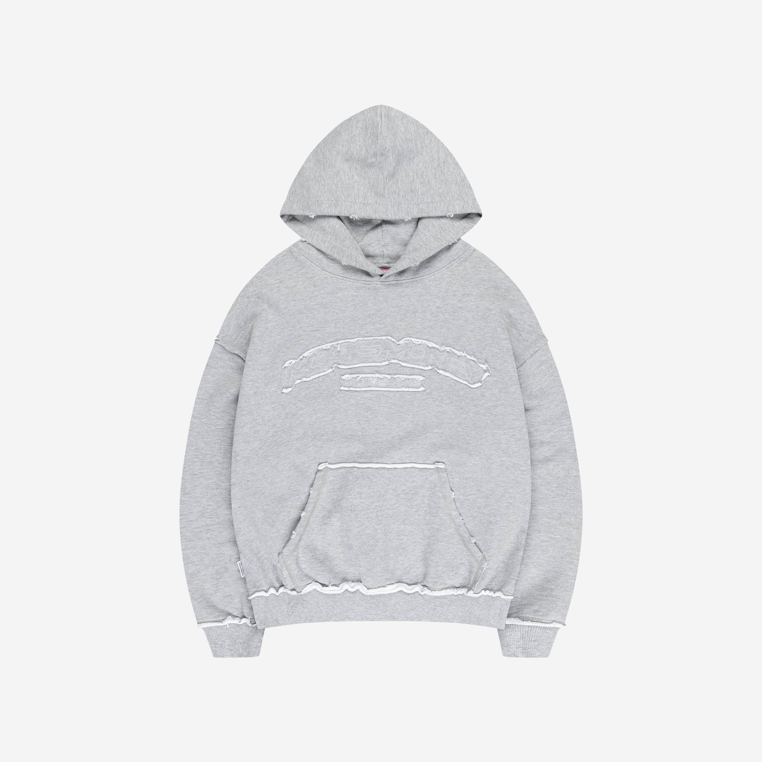 ROUGH HOODIE GREY MELANGE