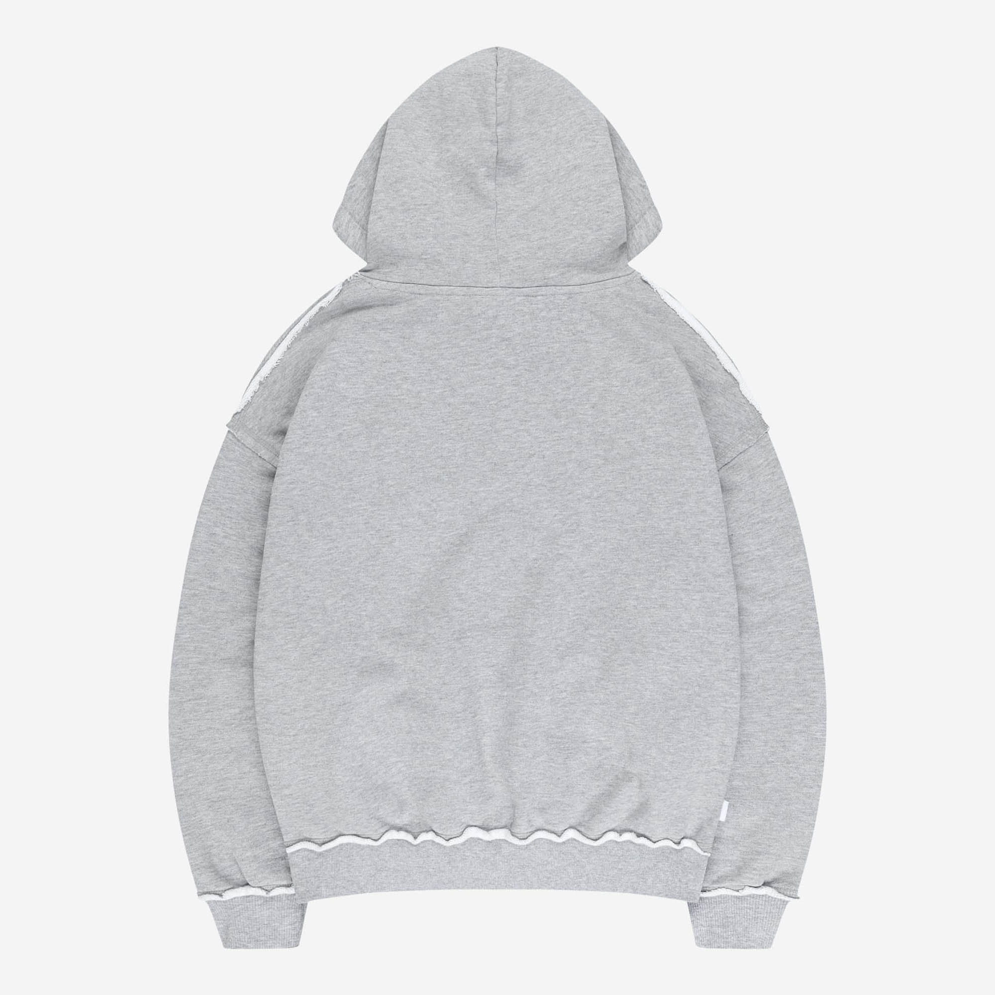 ROUGH HOODIE GREY MELANGE