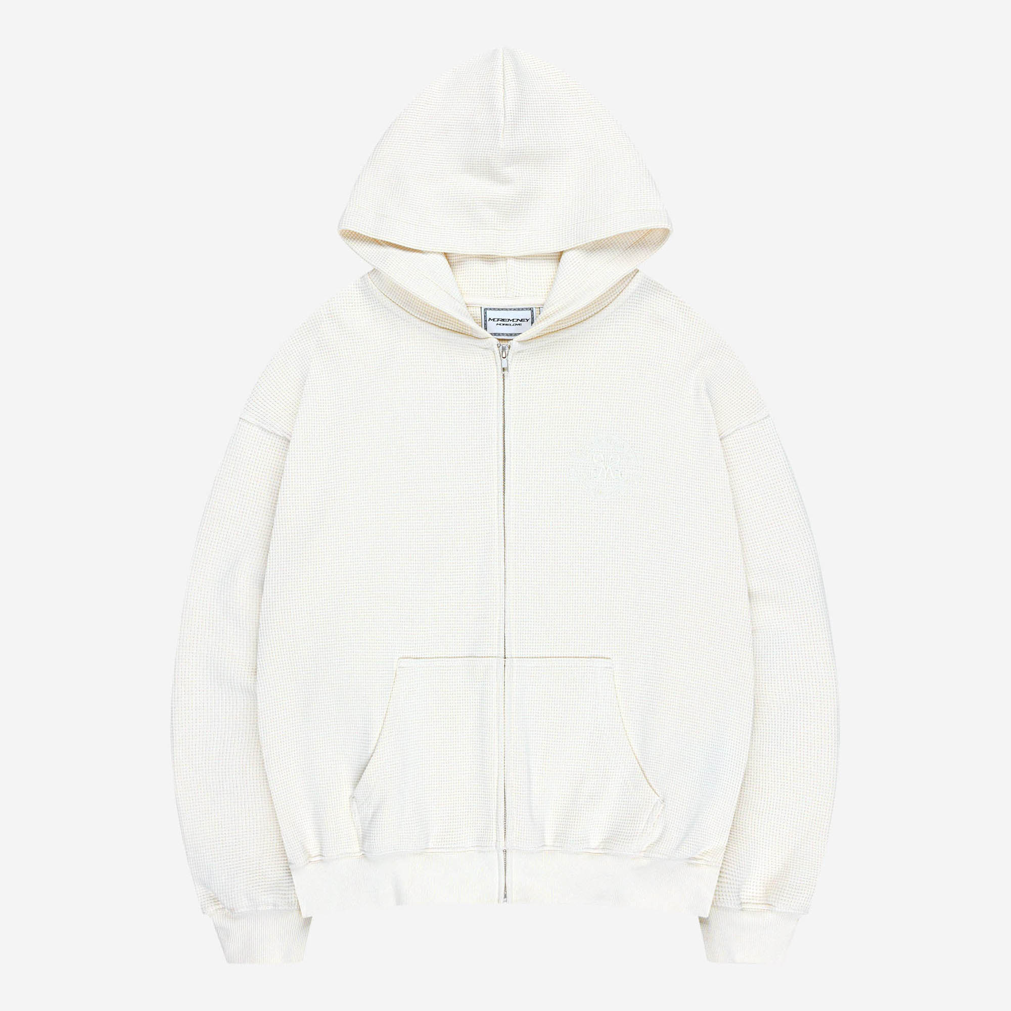 LEGACY WAFFLE ZIP HOODIE CREAM