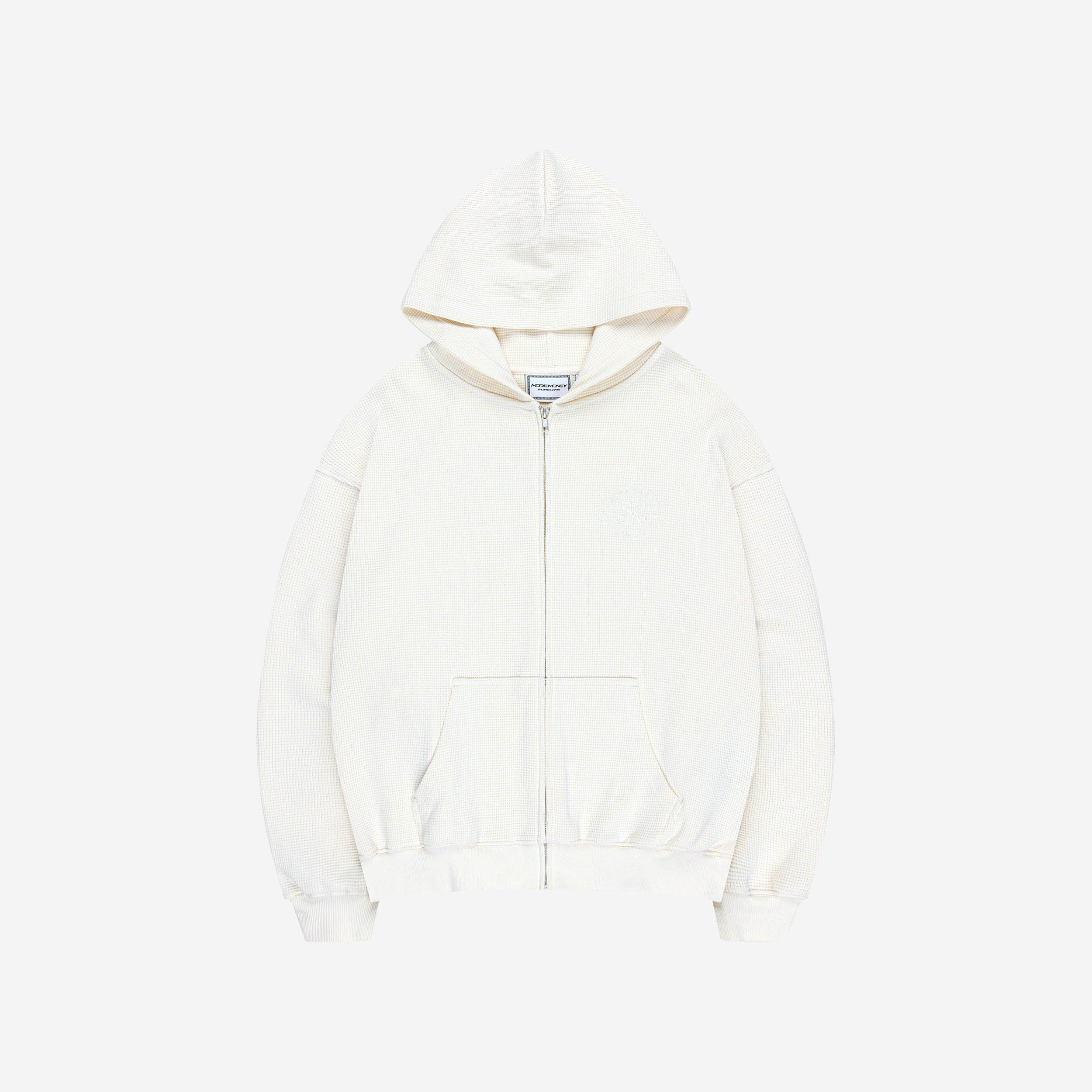 LEGACY WAFFLE ZIP HOODIE CREAM