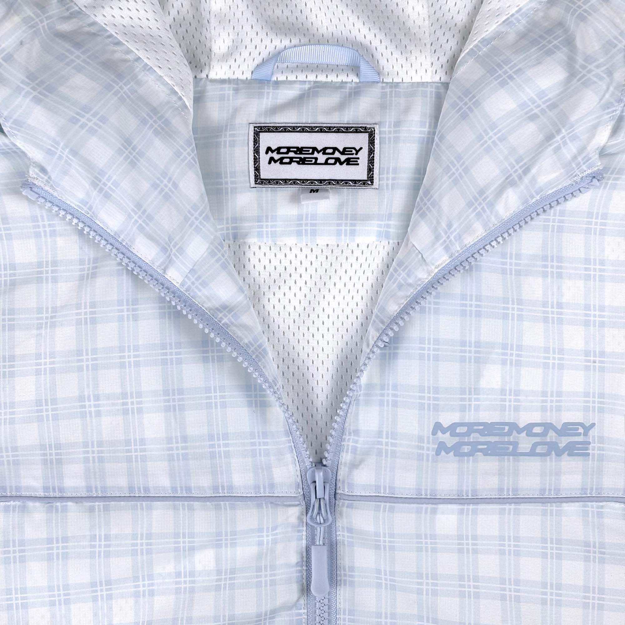 PLAID WINDBREAKER AIR BLUE
